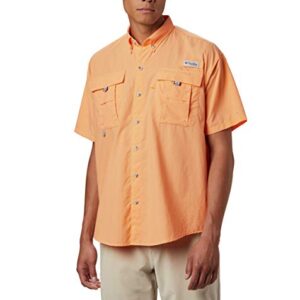 Columbia Men's Bahama II UPF 30 Short Sleeve PFG Fishing Shirt, Bright Nectar, Large