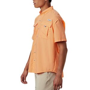 Columbia Men's Bahama II UPF 30 Short Sleeve PFG Fishing Shirt, Bright Nectar, Large