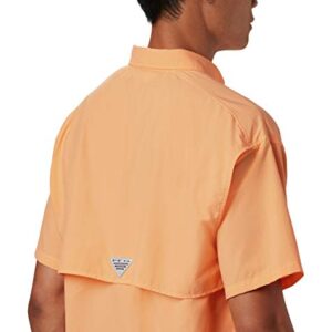 Columbia Men's Bahama II UPF 30 Short Sleeve PFG Fishing Shirt, Bright Nectar, Large