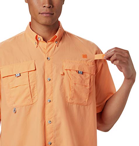 Columbia Men's Bahama II UPF 30 Short Sleeve PFG Fishing Shirt, Bright Nectar, Large