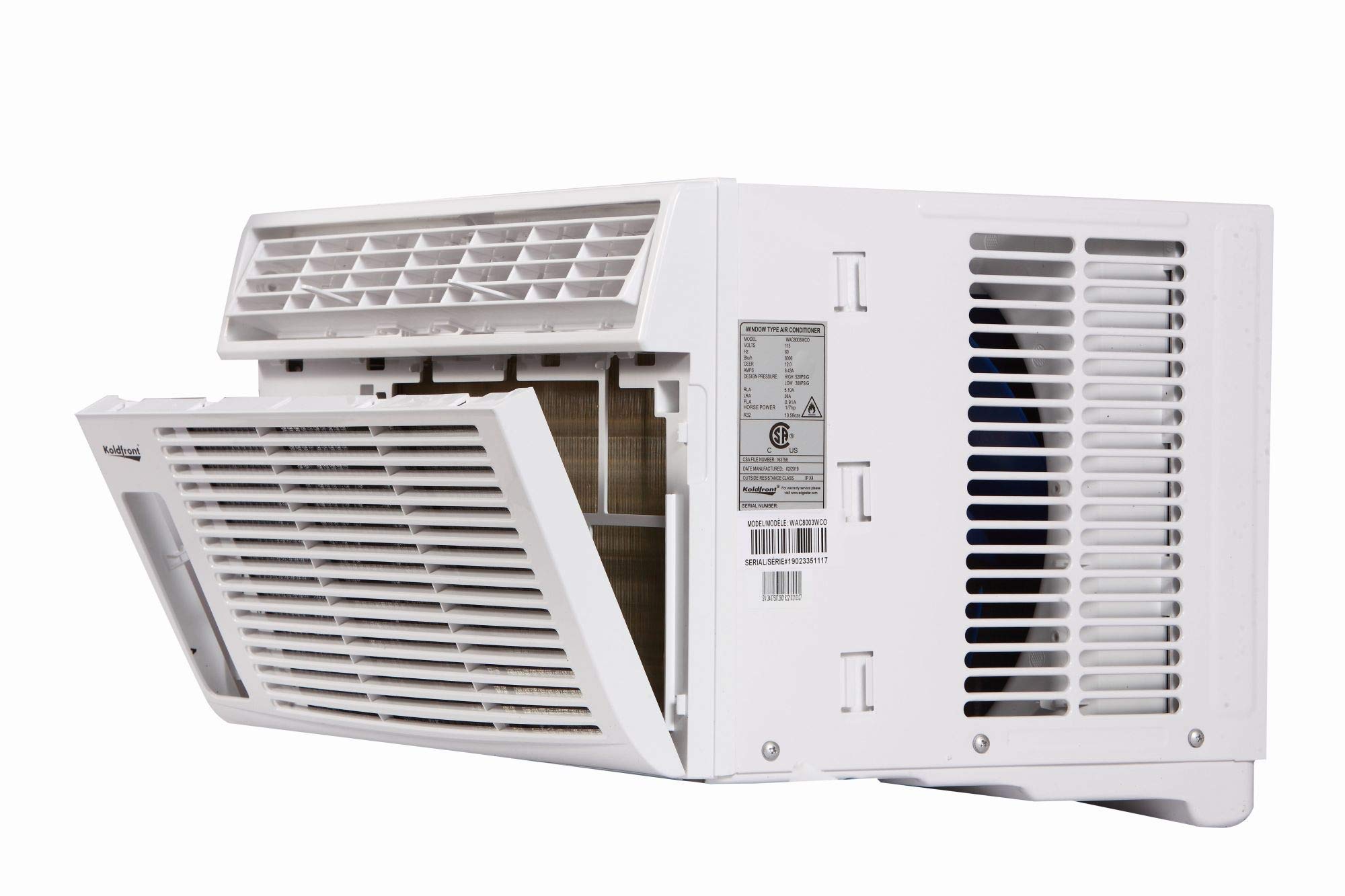 Koldfront WAC8003WCO 8000 BTU 115V Window Air Conditioner with Dehumidifier and Remote Control