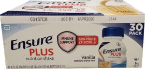 ensure plus ensure plus nutrition shake vanilla 30 pack /8.0 fl oz net wt 240 fl oz), 240 fl. oz.