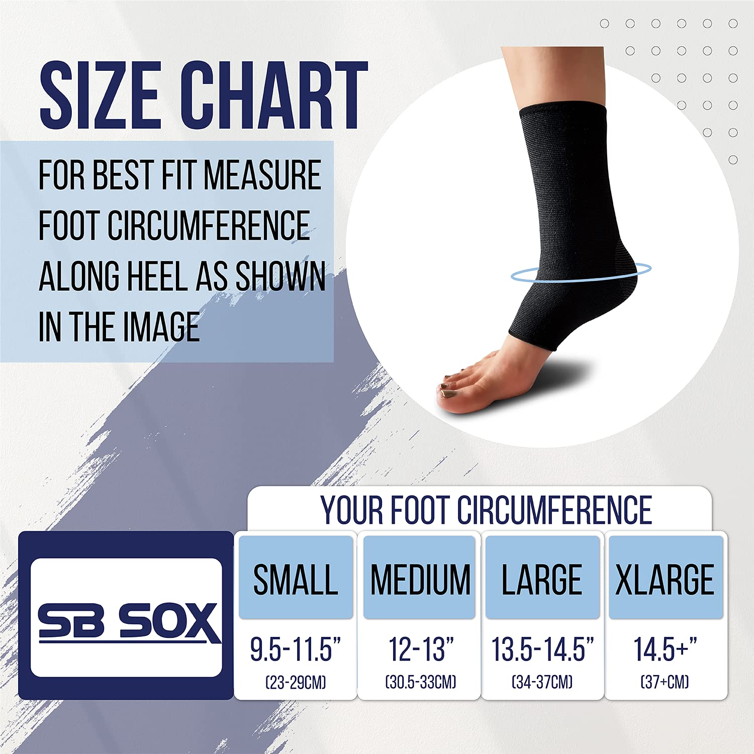 SB SOX Compression Ankle Brace (Pair) – Great Ankle Support That Stays in Place – For Sprained Ankle and Achilles Tendon Support – Perfect Ankle Sleeve for Sports, Any Use (Solid - Black, Medium)