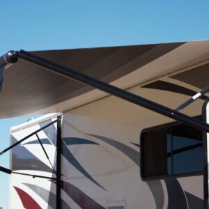ShadePro - RV Awning Fabric Replacement - Heavy Duty Weatherproof Vinyl - Universal Outdoor Canopy for Camper, Trailer, and Motorhome Awnings - Granite - 16' (Fabric 15' 2")
