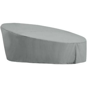 modway immerse all-weather outdoor patio furniture cover for use with convene / sojourn / summon daybed grey