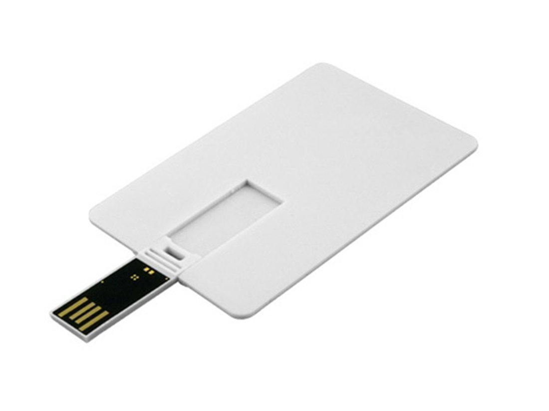 100 Pack Business Credit White/Black Card 2.0- USB Flash Drives (2.0/4GB, White)