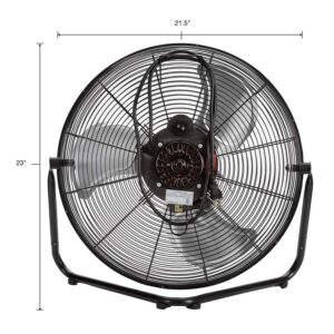 OEMTOOLS OEM24870 20 Inch High Velocity Floor Fan, Fans for Home 20 Inch with Metal Fan Blade, High Tech Fan, 4500 CFM, Energy Efficient, Black