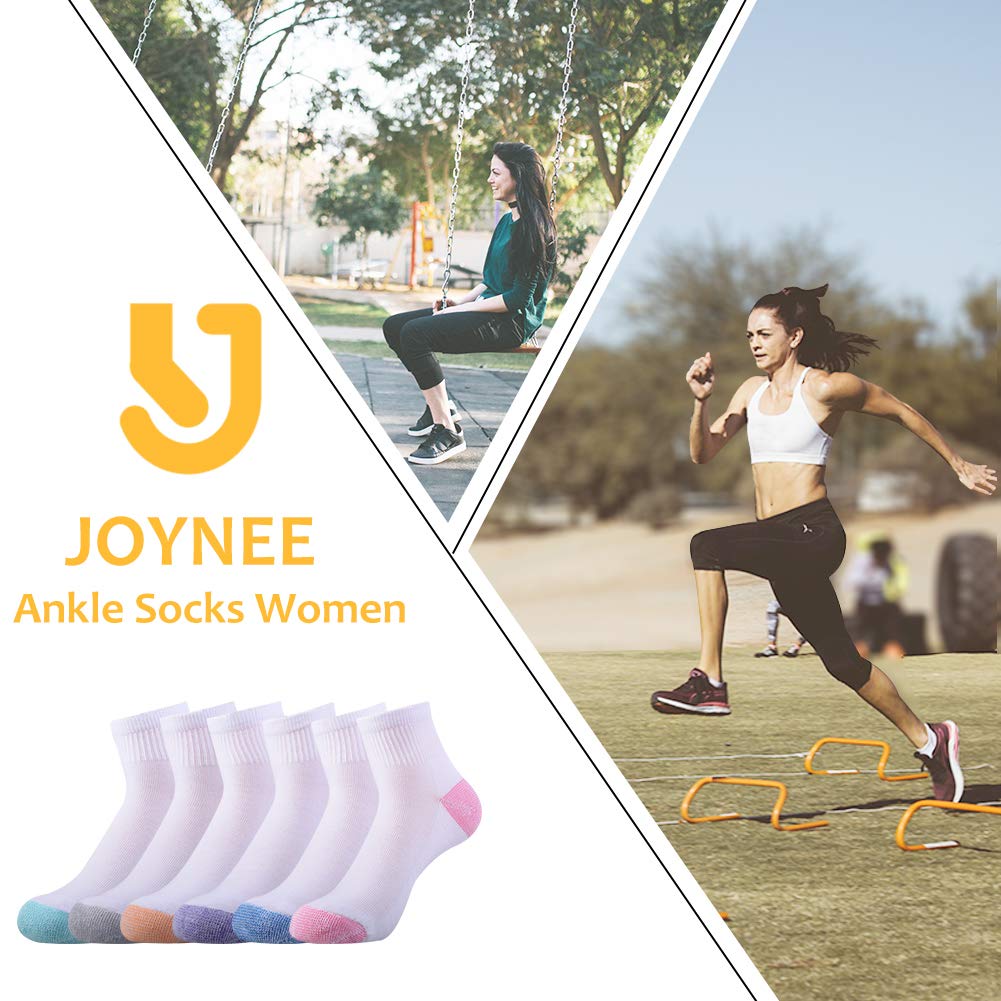 JOYNÉE Ankle Socks Women Low Cut Athletic Running with Cushion for Sports and Casual Use 6-Pairs Pack