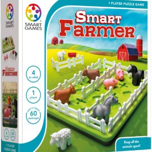 SmartGames Smart Farmer Board Game, a Fun, STEM Focused Cognitive Skill-Building Brain Game and Puzzle Game for Ages 4 and Up