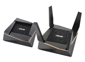 asus ax6100 wifi 6 gaming mesh router (rt-ax92u 2 pack) - tri-band gigabit wireless internet router, gaming & streaming, aimesh compatible, included lifetime internet security, adaptive qos