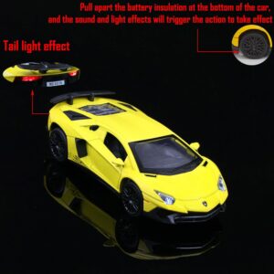 iLooboo Alloy Collectible Lamborghini Toy Vehicle Pull Back Die-Cast Car Model with Lights and Sound