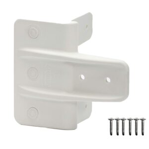 d&d technologies tcgs1wts gate stop, damage protection bumper reduces sound from closing wood and vinyl gates, for any square gate, white, 1 count