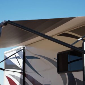 ShadePro - RV Awning Fabric Replacement - Heavy Duty Weatherproof Vinyl - Universal Outdoor Canopy for Camper, Trailer, and Motorhome Awnings - Pacific Blue - 18' (Fabric 17' 2")