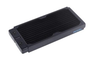 alphacool nexxxos st30 full copper 240mm radiator v.2, 120mm x 2, dual fan, black