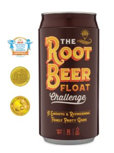 root beer float challenge game, a creative kids game for family game night, interactive fun for 2-8 player - adults and children ages 8+, by gray matters games