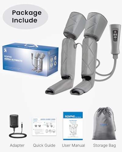 RENPHO Leg Massager FSA HSA Eligible, Air Compression Leg Massager for Circulation Pain Relief, 6 Modes 4 Intensities,Reduce Swelling, Muscles Relaxation Gifts for Men Women