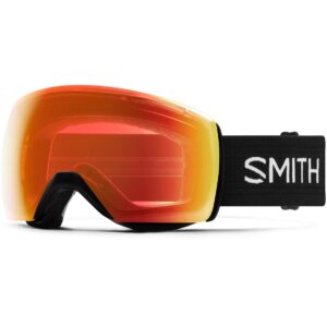 smith skyline xl snow winter goggles interchangeable spherical series - 20 feet black , chromapop everyday red mirror , one size