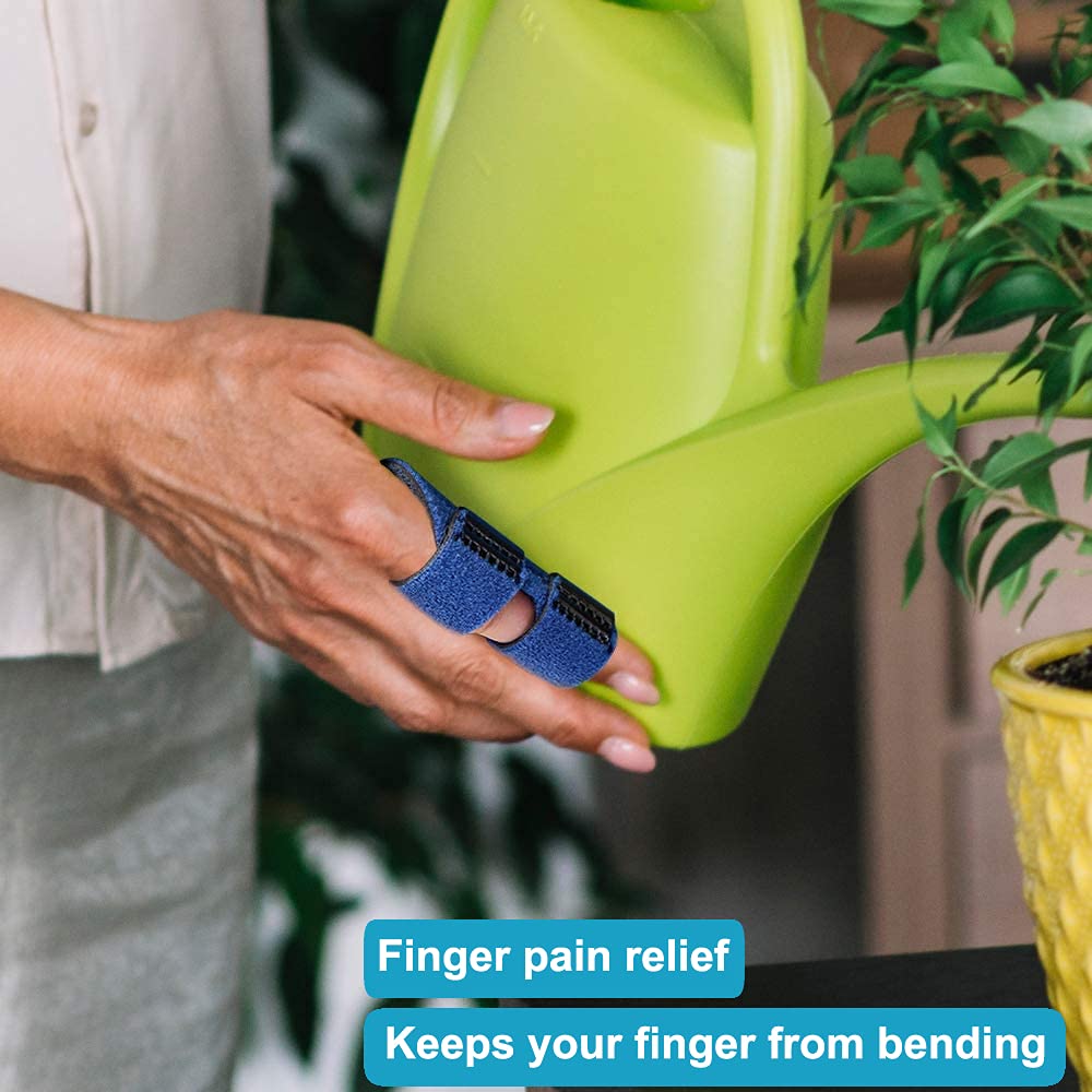Trigger Finger Splints, Finger Brace for Pain Relief Sport Injuries, Basketball, Senior Tendon Release Blue