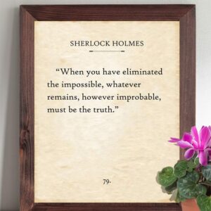 Sherlock Holmes - The Sign of Four - When You Have Eliminated the Impossible - 11x14 Unframed Typography Book Page Print - Great Decor and Gift for Mystery, Detective and Graphic Novel Fans Under $15