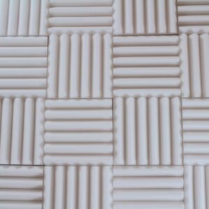White Acoustic Foam Panels - Wedge Style Studio Foam Soundproofing Tiles - 12x12 Inch - Multiple Thicknesses (2 Inch Thick - 4 Pack)