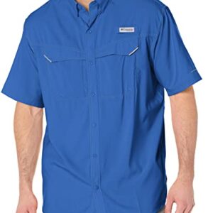 Columbia Men's Standard Low Drag Offshore SS Shirt, Vivid Blue, X-Small