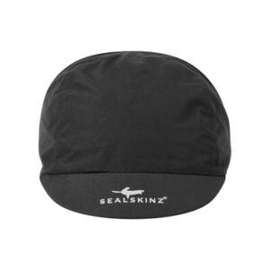 SEALSKINZ Unisex Waterproof All Weather Cycle Cap, Black, Large/X-Large