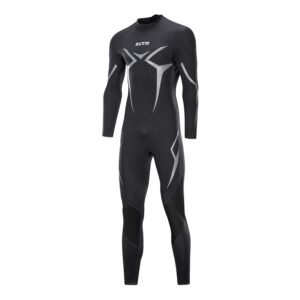 ZCCO Wetsuits Men's 3mm Premium Neoprene Full Sleeve Dive Skin for Spearfishing,Snorkeling, Surfing,Canoeing,Scuba Diving Wet Suits(M)