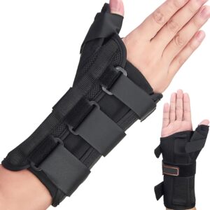 wrist brace & thumb spica splint, for de quervain's tenosynovitis, tendonitis, carpal tunnel & arthritis wrist support thumb splint (left hand - medium)