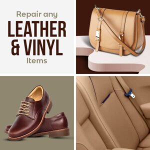 Leather Max Quick Blend Refinish and Repair Kit White, Restore Couches, Recolor Furniture & Repair Car Seats, Jackets, Sofa, Boots 3 Color Shades to Blend with/Leather Vinyl and More (White Mix)