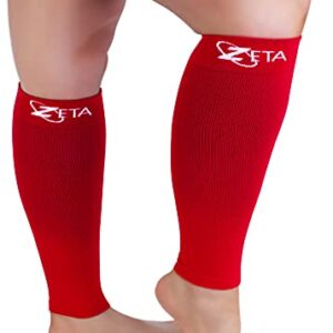 Zeta Wear Plus Size Leg Sleeve Support Socks - The Wide Calf Compression Sleeve Women Love for Its Amazing Fit, Cotton-Rich Comfort, Graduated Compression & Soothing Relief, 1 Pair, Size 2XL, Black