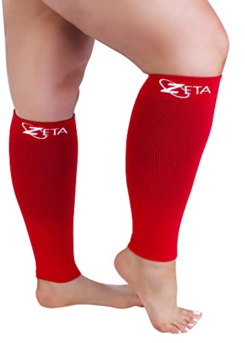 Zeta Wear Plus Size Leg Sleeve Support Socks - The Wide Calf Compression Sleeve Women Love for Its Amazing Fit, Cotton-Rich Comfort, Graduated Compression & Soothing Relief, 1 Pair, Size 2XL, Black