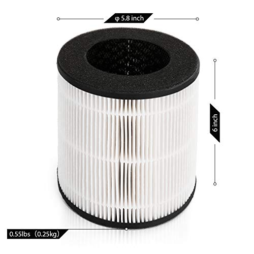 Airthereal Day Dawning ADH80 Air Purifier Replacement Filter - 3 Filtration Stage True HEPA Technology Integrated with Pre-Filter, True HEPA Filter and Activated Carbon Filter (1-Pack)