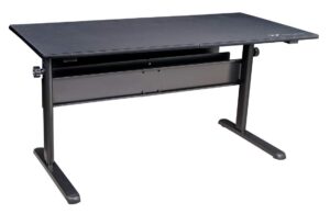 thermaltake tt gaming level 20 gt battlestation computer gaming desk, adjustable heights, scratch resistant surface, full-sized desk mat, gd-lbs-brhanx-01 , black