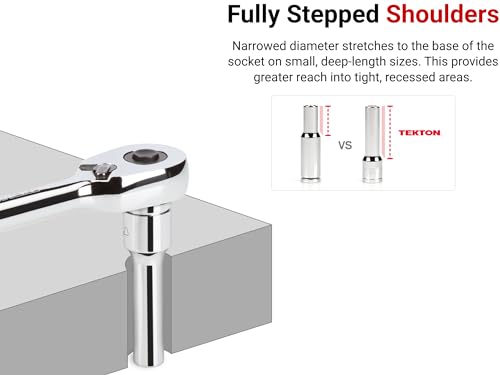 TEKTON 1/2 Inch Drive x 11 mm Deep 12-Point Socket | SHD23311