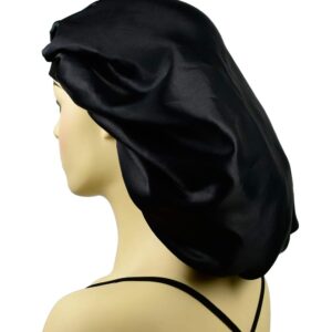 Satin Bonnets for Braids Silk Bonnet for Long Hair Covers Women XL Large Silk Hair Bonnets Sleeping Bonnets Night Sleep Cap