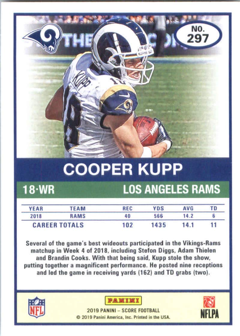 2019 Score #297 Cooper Kupp NM-MT LA Rams