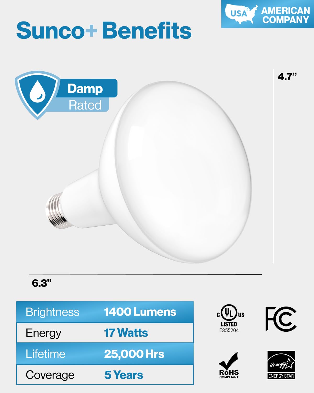 Sunco 16 Pack BR40 Light Bulbs, LED Indoor Flood Light, Dimmable, CRI94 2700K Soft White, 100W Equivalent 17W, 1400 Lumens, E26 Base, Indoor Residential Home Recessed Can Lights, High Lumens - UL