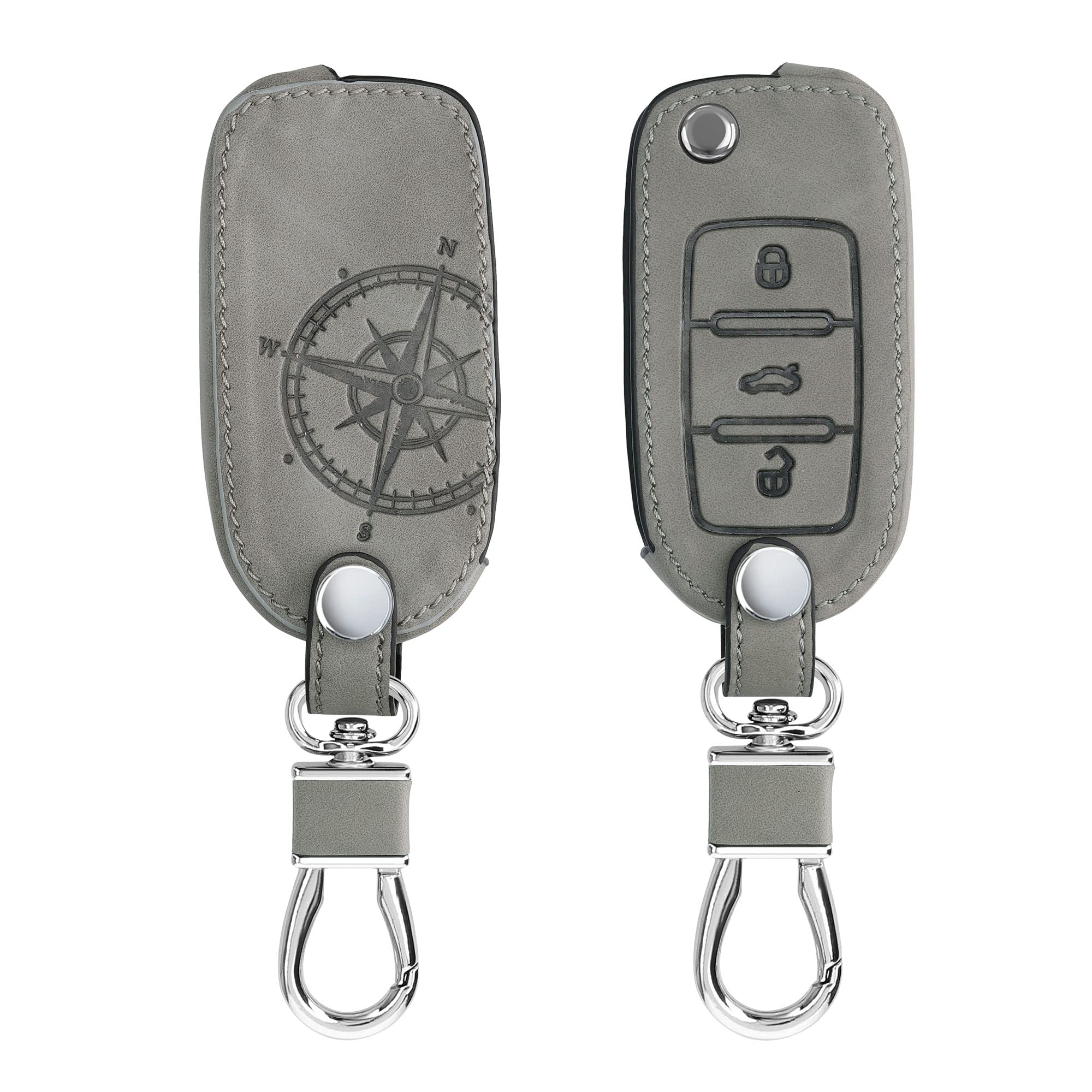 kwmobile Key Cover Compatible with VW Skoda Seat - Navigational Compass