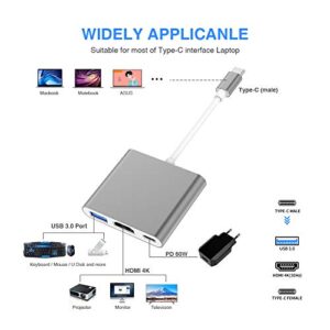 CASOLU USB C to HDMI Adapter, Type C to 4K HDMI Adapter with 100W PD & USB 3.0 Port Multiport Digital AV Converter for MacBook Pro/air, iPad Pro/air, iPhone 15, Tablets, Switch and More USB-C Devices