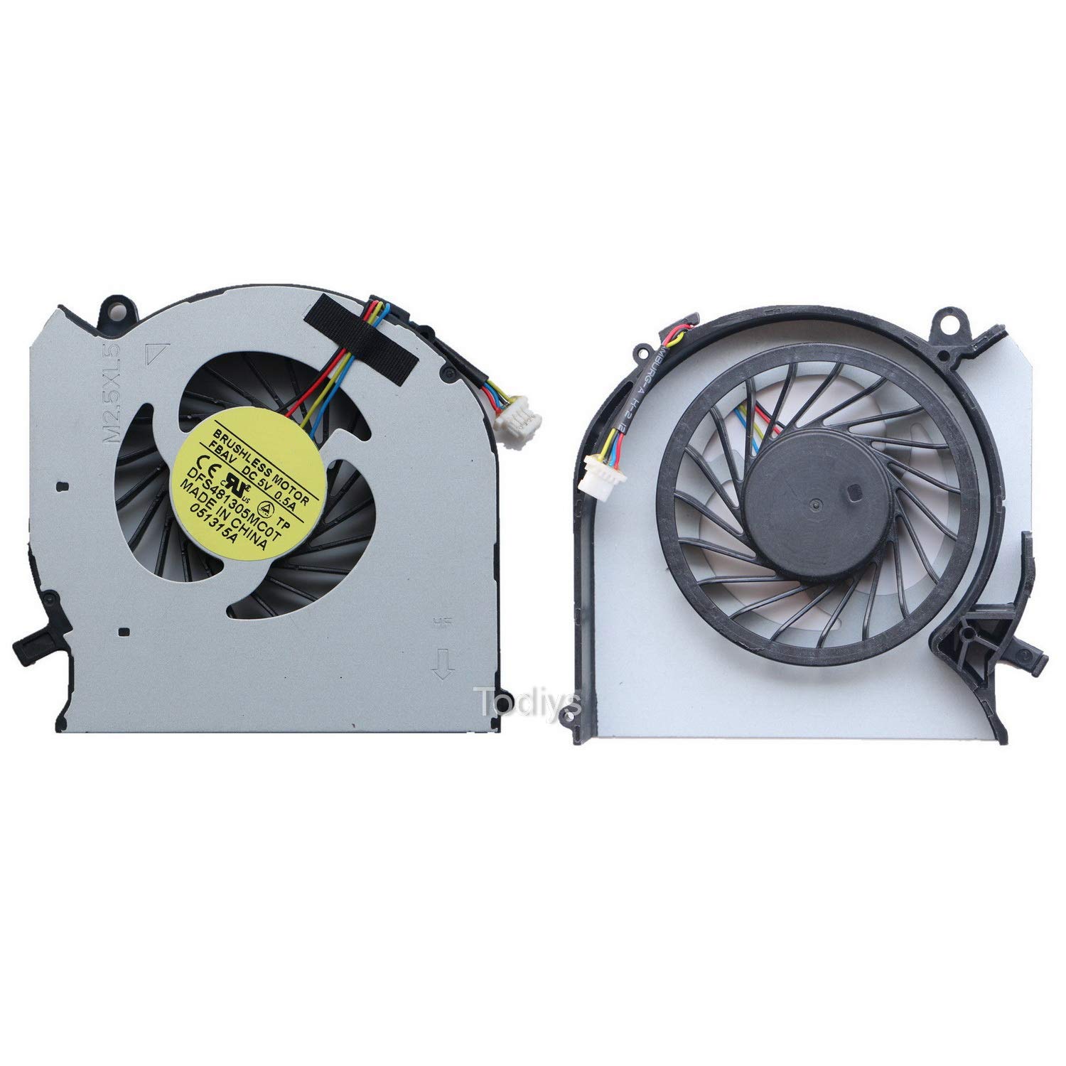 Todiys CPU Cooling Fan for HP Pavilion DV6-7000 DV6T-7000 DV7-7000 Series DV6-7043CL DV6-7135NR DV6-7229WM DV7-7012NR DV7-7128NR DV7-7223CL DV7-7270CA DV7-7278CA DV7-7358CA DV7-7373CA 682060-001