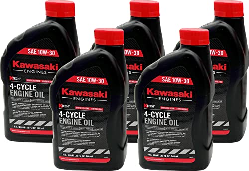 Pack of 5 Kawasaki 99969-6081 Genuine OEM K-Tech SAE 10W-30 4-Cycle Engine Oil