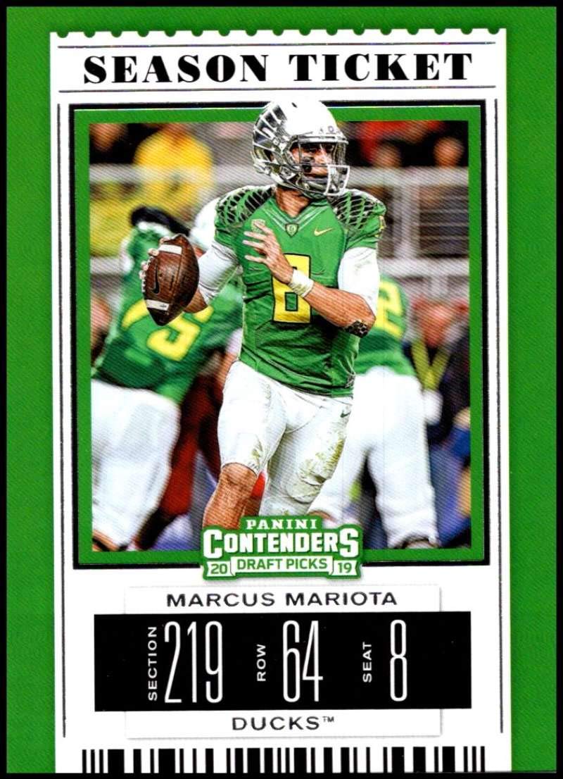 2019 Panini Contenders Draft Picks Season Ticket #65 Marcus Mariota Oregon Ducks Official Collegiate Football Card of the NFL Draft