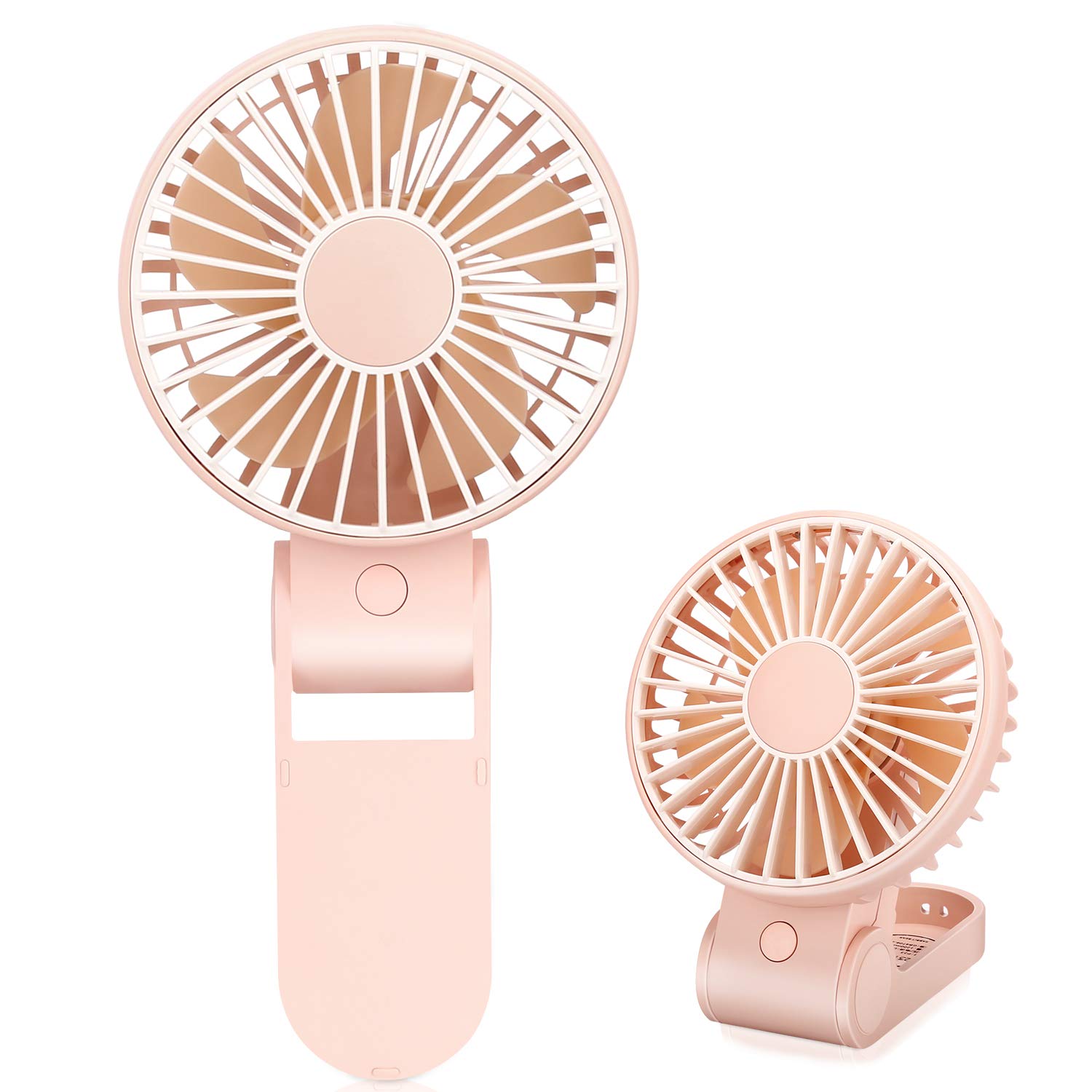 TriPole Mini Handheld Fan USB Portable Fans Rechargeable Battery Operated Foldable Desk Fan 3 Speed Hanging Personal Fan for Home Office Indoor Use Outdoor Travel