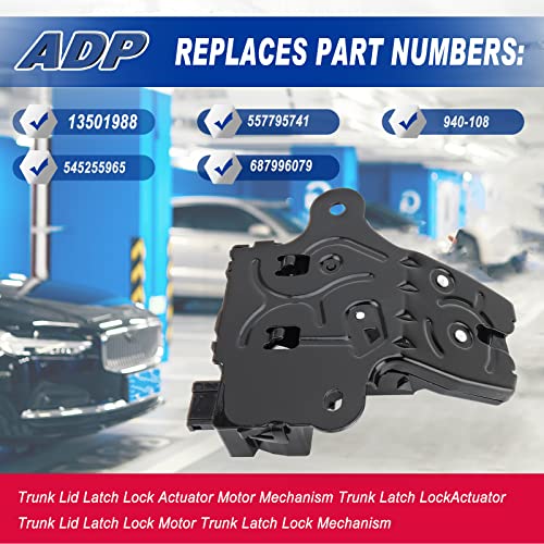 ADP Trunk Lid Latch Lock Actuator for Chevrole Chevy Cruze Impala Malibu Sonic Corvette Camaro Buick Regal Lacrosse Verano Allure Cadillac ATS ELR XTS CTS 940-108 13501988