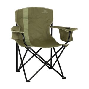 mossy oak heavy duty camping adults, portable outdoor folding chair, green/black