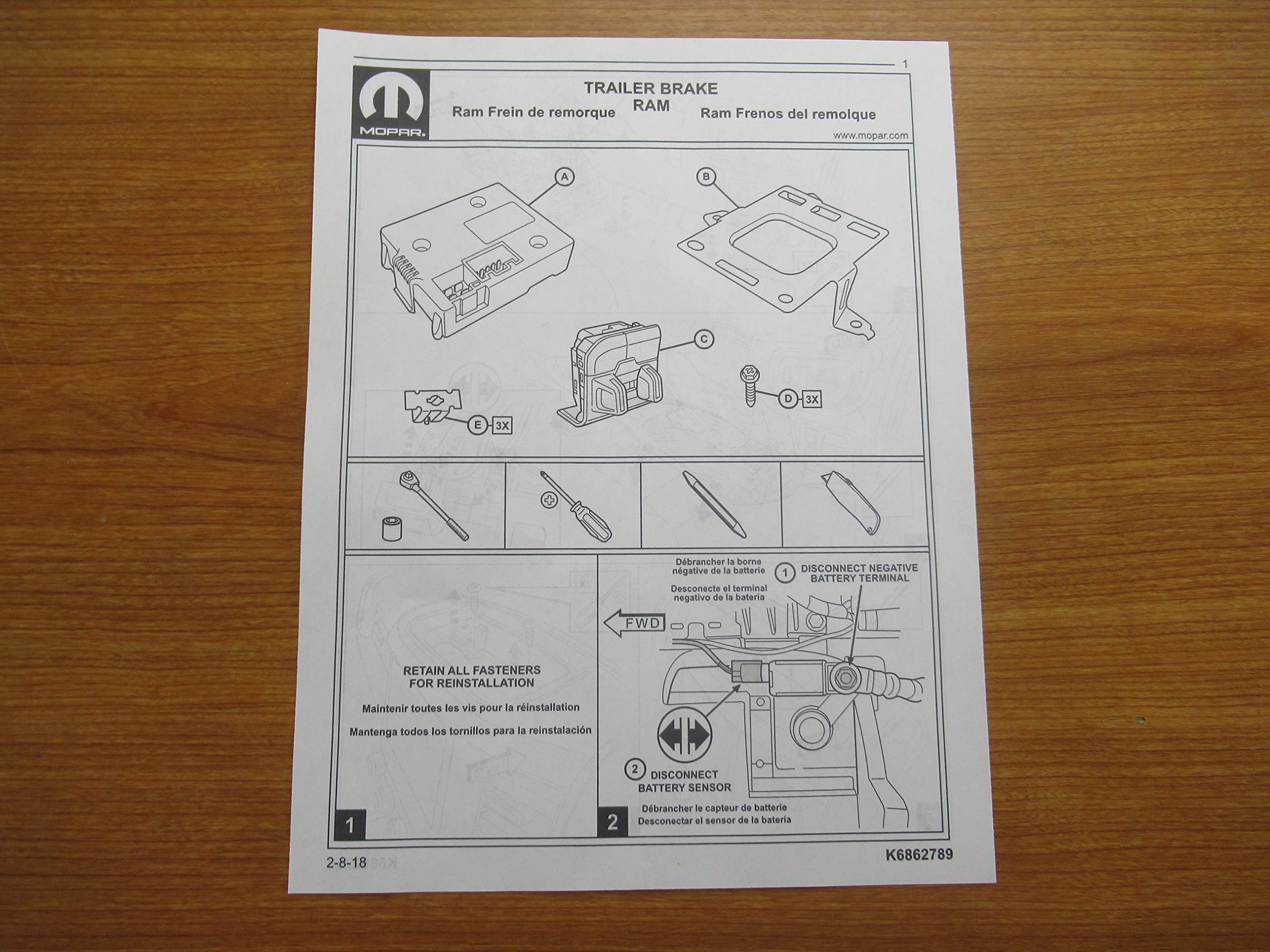 Ram 1500 New Body Style Integrated Trailer Brake Controller Mopar OEM