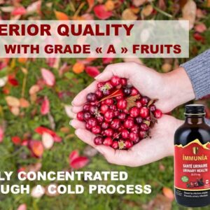 Immunia Urinary Health. Cranberry & Elderberry Concentrate to be Consumed for The Prevention of Urinary Infections. Natural. Delicious. 5 ml/Day. 1-Pack. USA