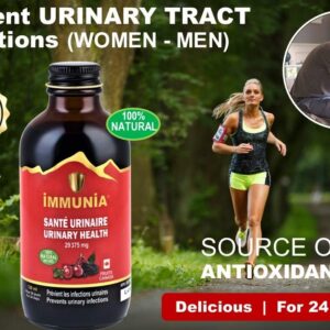 Immunia Urinary Health. Cranberry & Elderberry Concentrate to be Consumed for The Prevention of Urinary Infections. Natural. Delicious. 5 ml/Day. 1-Pack. USA