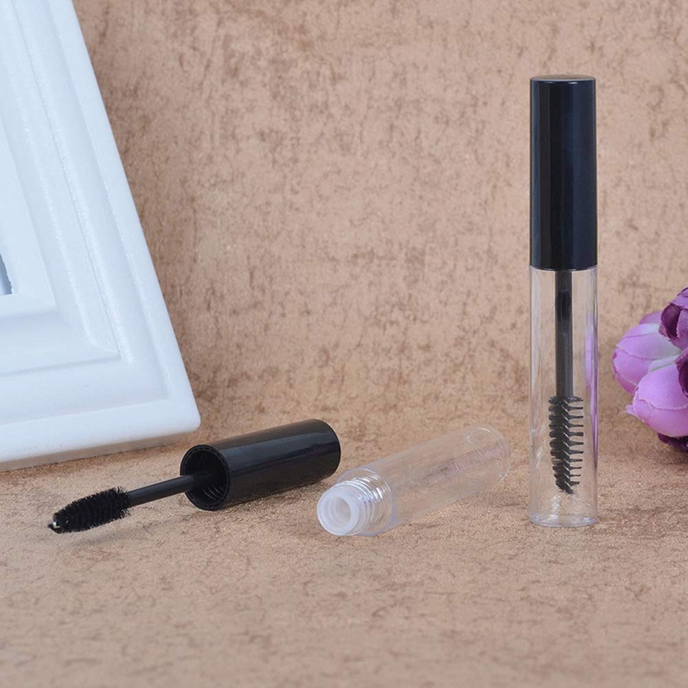 2Pcs 10ml Empty Mascara Tube with Eyelash Wand, Eyelash Cream Container Bottle with Funnels Transfer Pipettes for Travel, Home