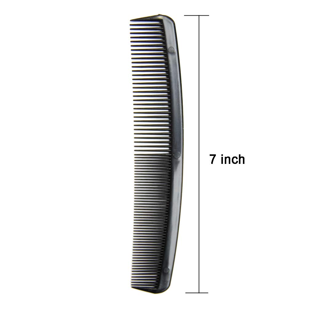 Luxxii (6 Pack) Flexible Thin 7 inch Pocket Hair Comb Beard & Mustache Combs for Men's Hair Beard Mustache and Sideburns